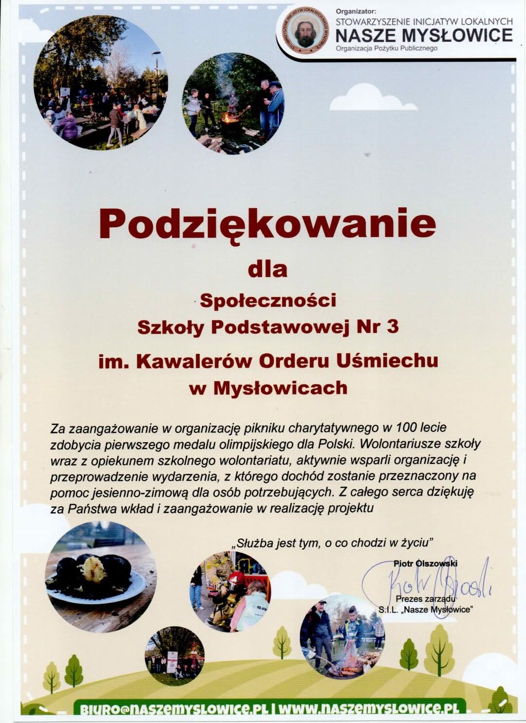 PODZIĘKOWANIE